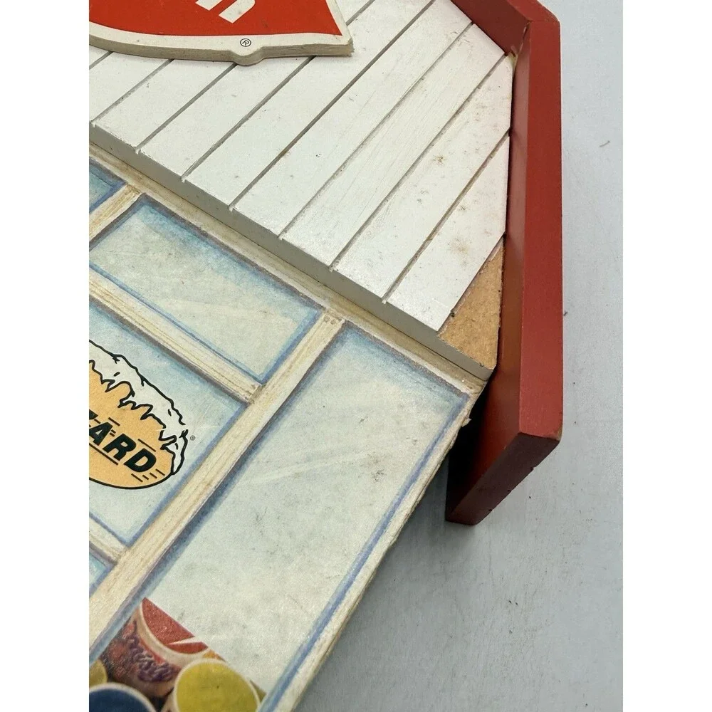 Vintage 90s Enesco Mary Moo Moo's Dairy Queen Wooden Backdrop Display 890804